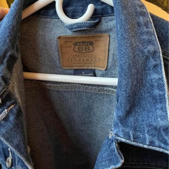 Vintage Denim Jacket Dark Wash Route 66 🍂 - Picture 4 of 5